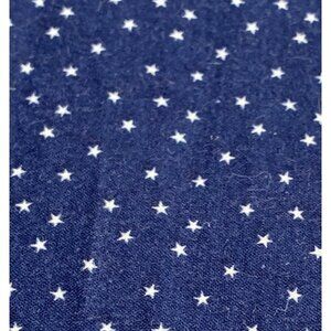 Blue Star Pattern Cotton Fabric 19" x 24" wide Quilting